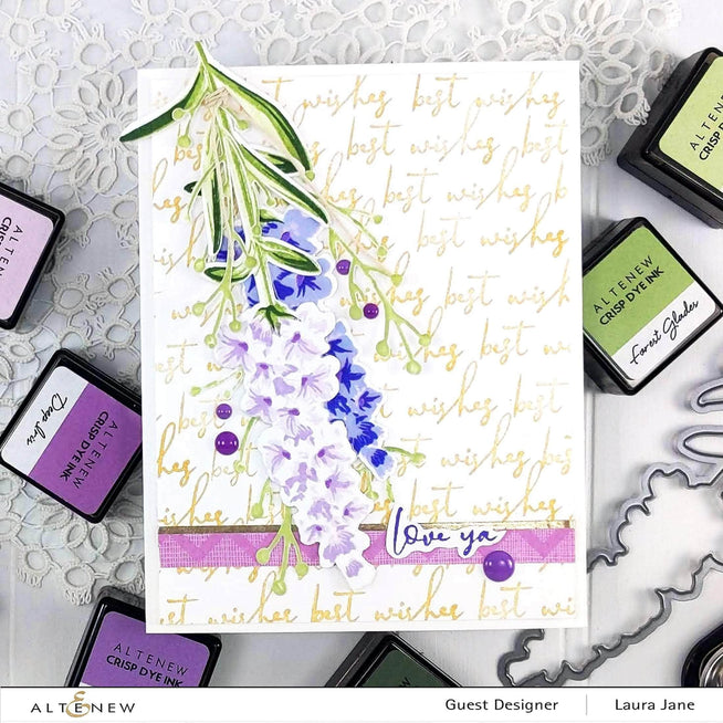 Altenew Build-A-Flower Set Build-A-Flower: Lavender Layering Stamp & Die Set & Ink Bundle