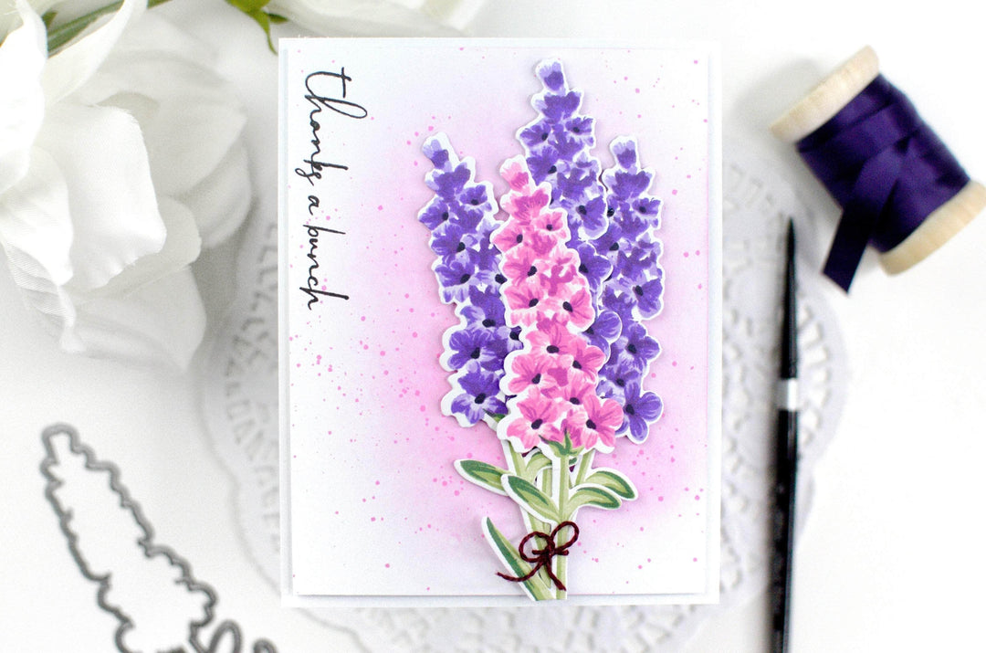 Altenew Build-A-Flower Set Build-A-Flower: Lavender Layering Stamp & Die Set & Ink Bundle