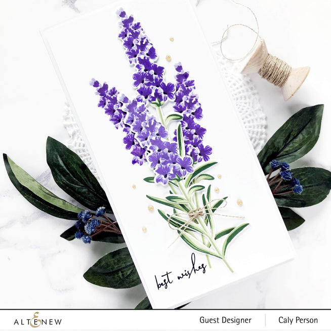 Altenew Build-A-Flower Set Build-A-Flower: Lavender Layering Stamp & Die Set & Ink Bundle