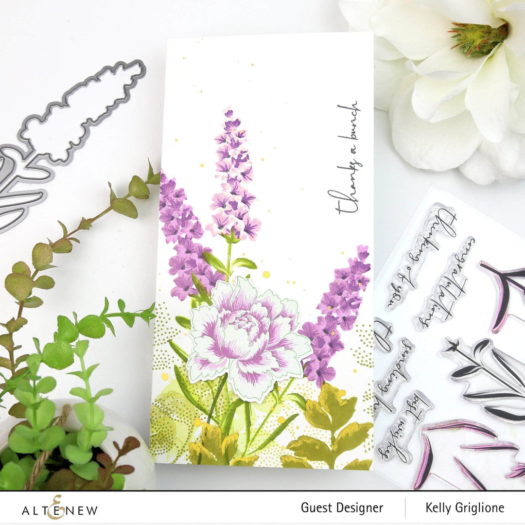 Altenew Build-A-Flower Set Build-A-Flower: Lavender Layering Stamp & Die Set & Ink Bundle