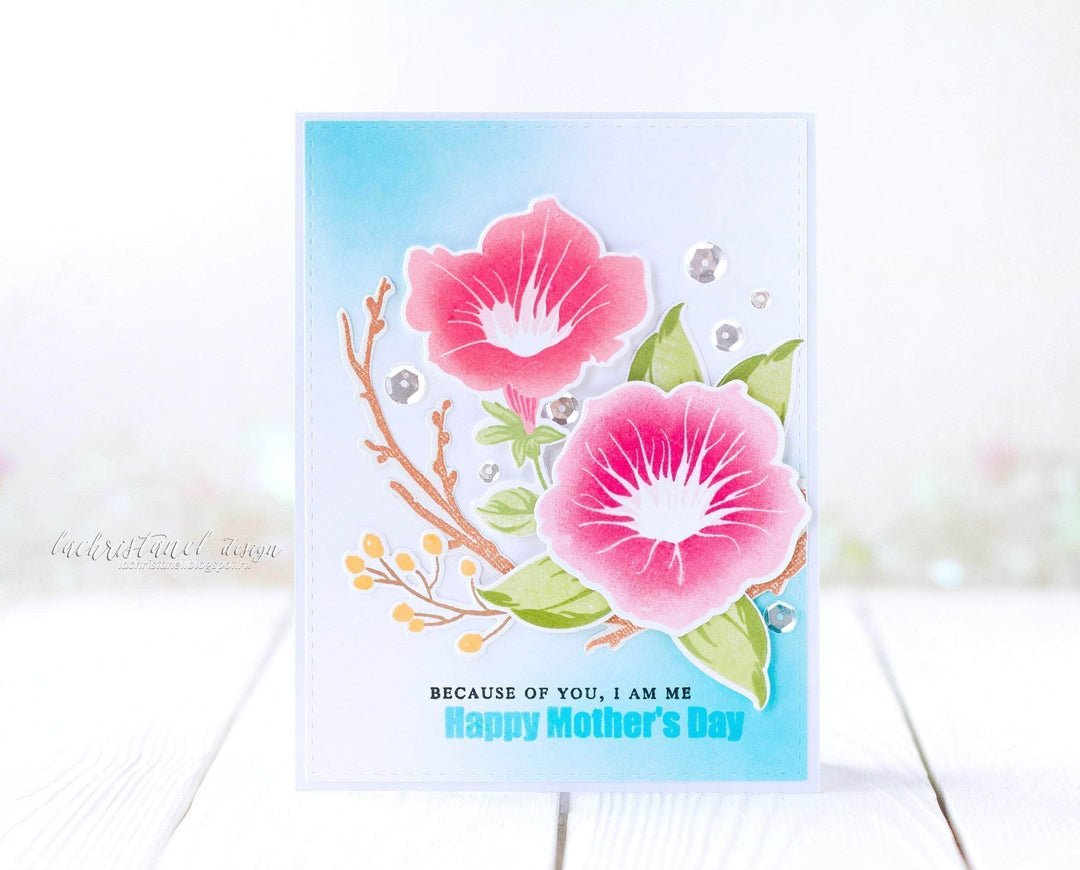 Altenew Build-A-Flower Set Z - Build-A-Flower: Morning Glory Layering Stamp & Die Set
