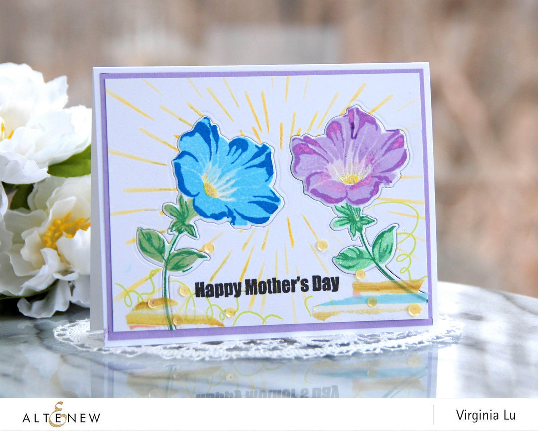 Altenew Build-A-Flower Set Z - Build-A-Flower: Morning Glory Layering Stamp & Die Set