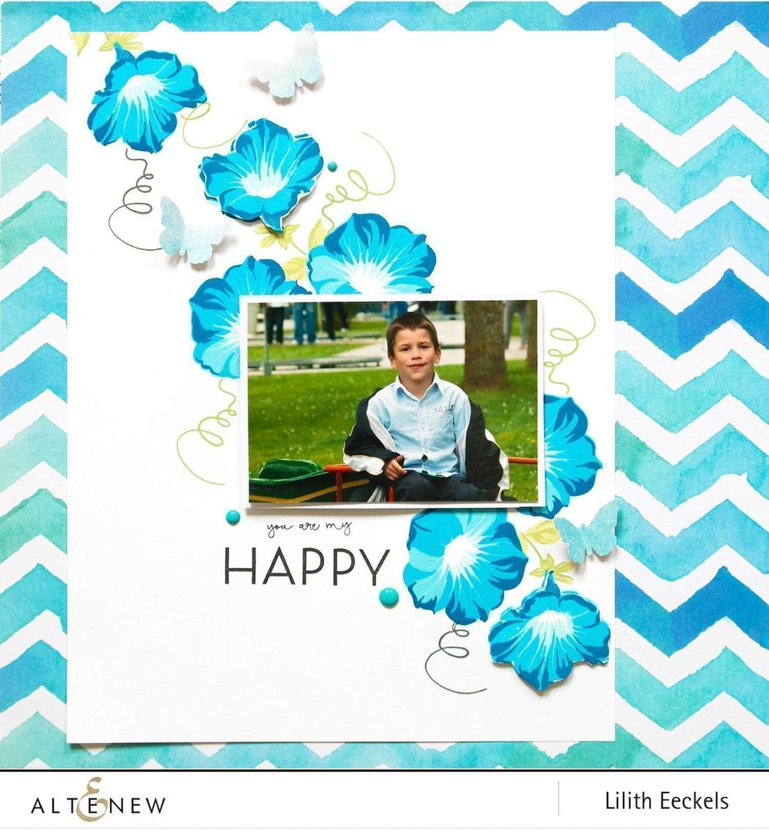 Altenew Build-A-Flower Set Z - Build-A-Flower: Morning Glory Layering Stamp & Die Set
