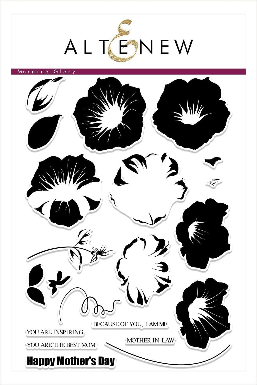 Altenew Build-A-Flower Set Z - Build-A-Flower: Morning Glory Layering Stamp & Die Set