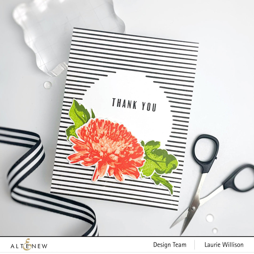 Altenew Build-A-Flower Set Build-A-Flower: Semi-Double Chrysanthemum Layering Stamp & Die Set & Ink Bundle