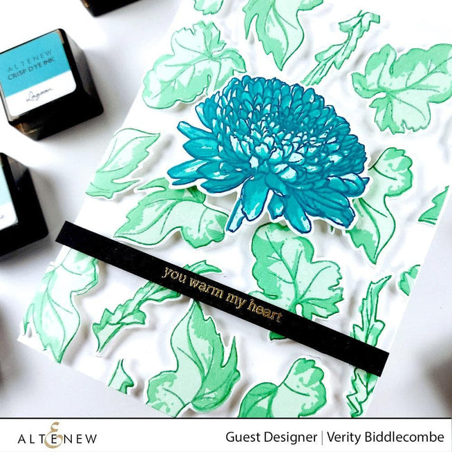 Altenew Build-A-Flower Set Build-A-Flower: Semi-Double Chrysanthemum Layering Stamp & Die Set & Ink Bundle