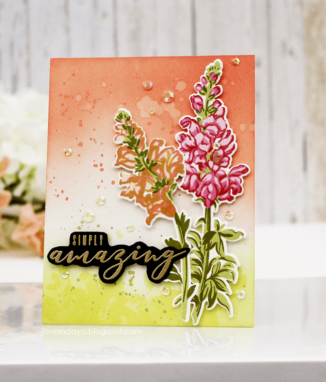 Altenew Build-A-Flower Set Build-A-Flower: Snapdragon Layering Stamp & Die Set & Ink Bundle