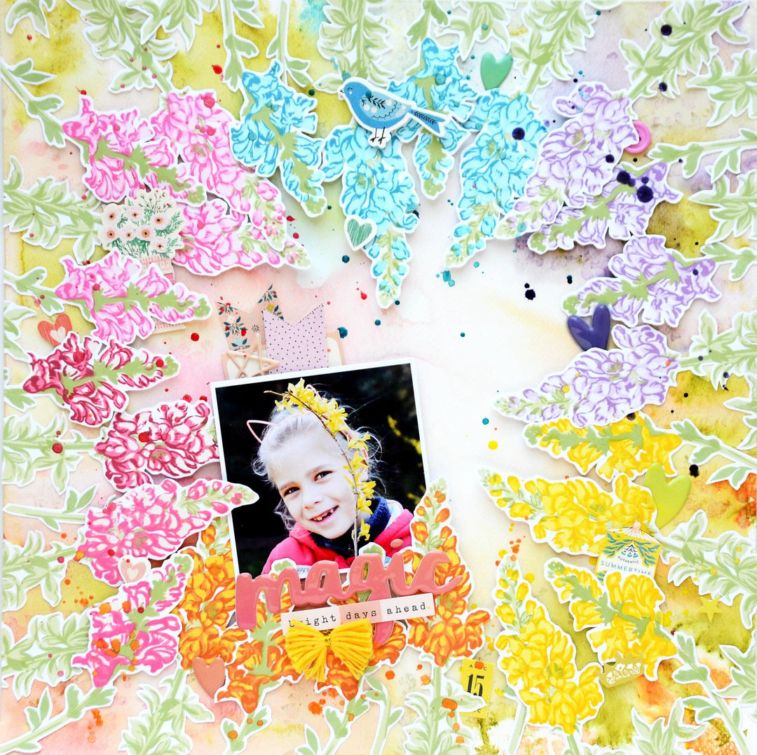 Altenew Build-A-Flower Set Build-A-Flower: Snapdragon Layering Stamp & Die Set & Ink Bundle