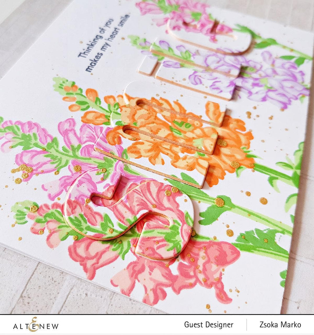 Altenew Build-A-Flower Set Build-A-Flower: Snapdragon Layering Stamp & Die Set & Ink Bundle