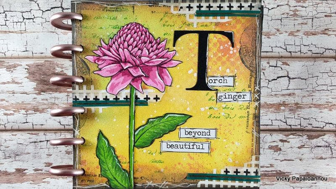 Altenew Build-A-Flower Set Build-A-Flower: Torch Ginger Layering Stamp & Die Set & Ink Bundle