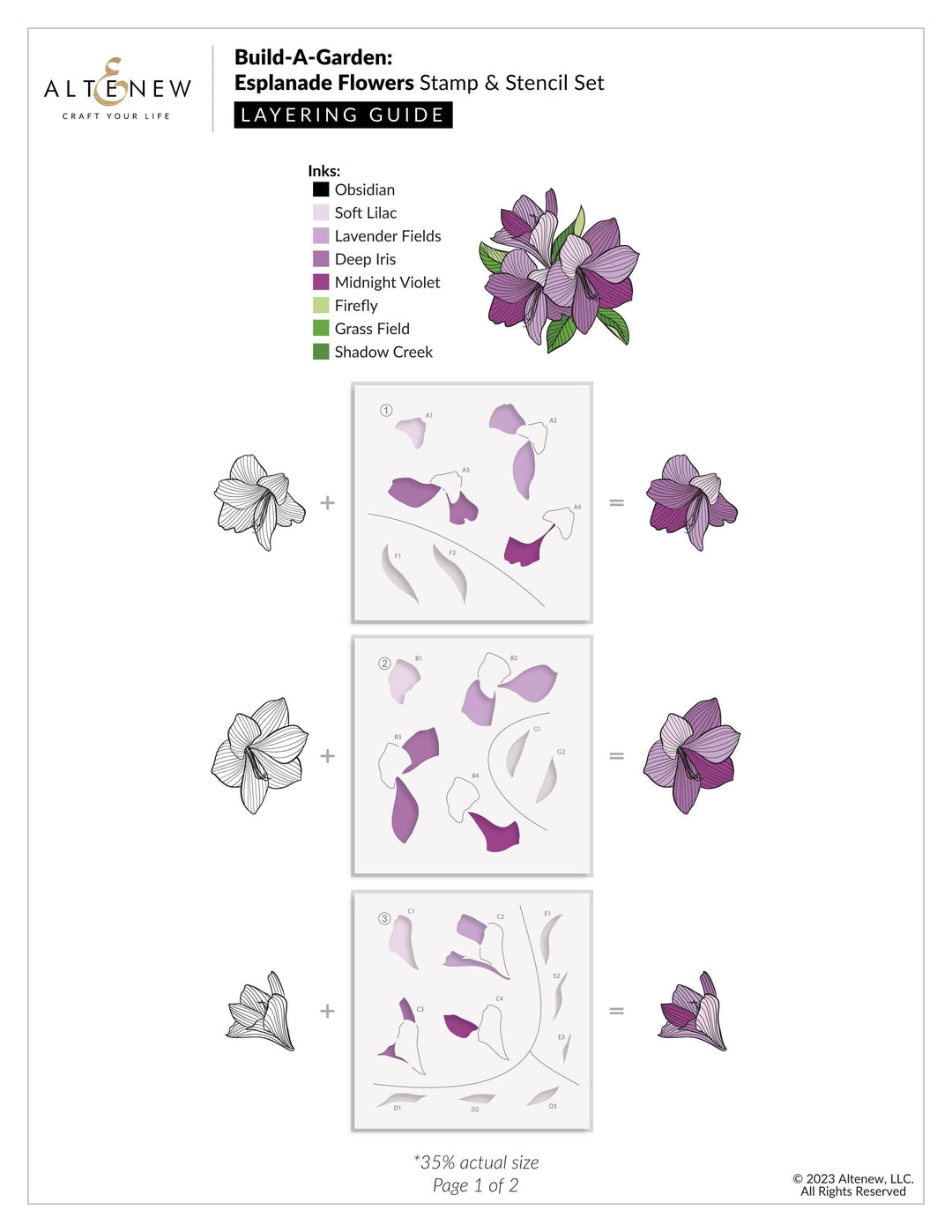 Altenew Build-A-Garden Bundle Build-A-Garden: Esplanade Flowers & Add-On Die Bundle