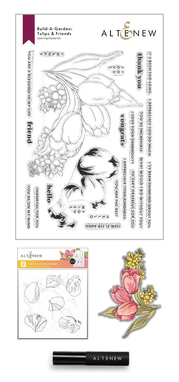Altenew Build-A-Garden Bundle Build-A-Garden: Tulips & Friends & Add-on Die Bundle