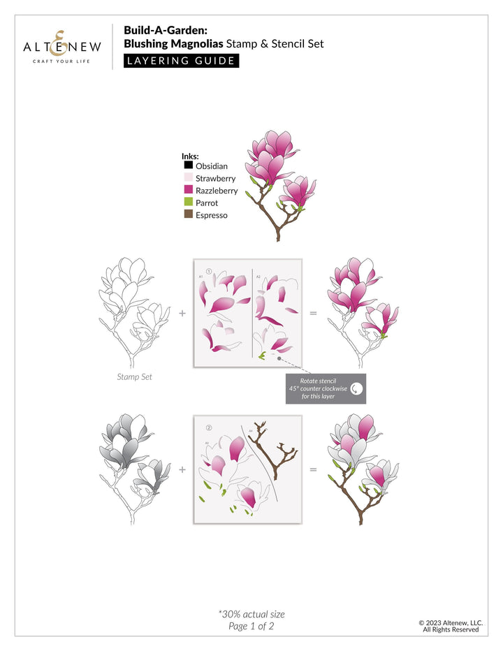 Altenew Build-A-Garden Set Build-A-Garden: Blushing Magnolias