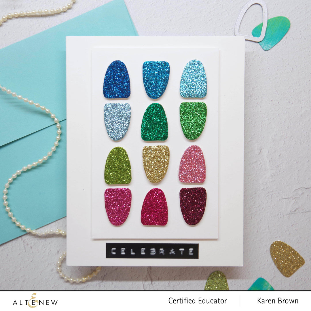 Part A-Glitz Art Craft Co.,LTD Cardstock Glitter Gradient Cardstock Set - Forest Canopy