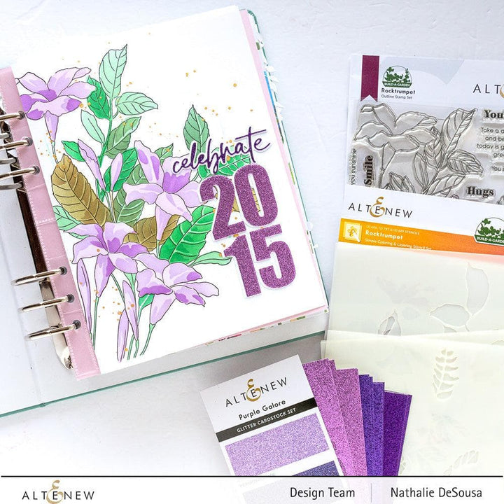 Altenew Cardstock Sparking Twilight and Sparkle & Dazzle Glitter Gradient Cardstock Bundle