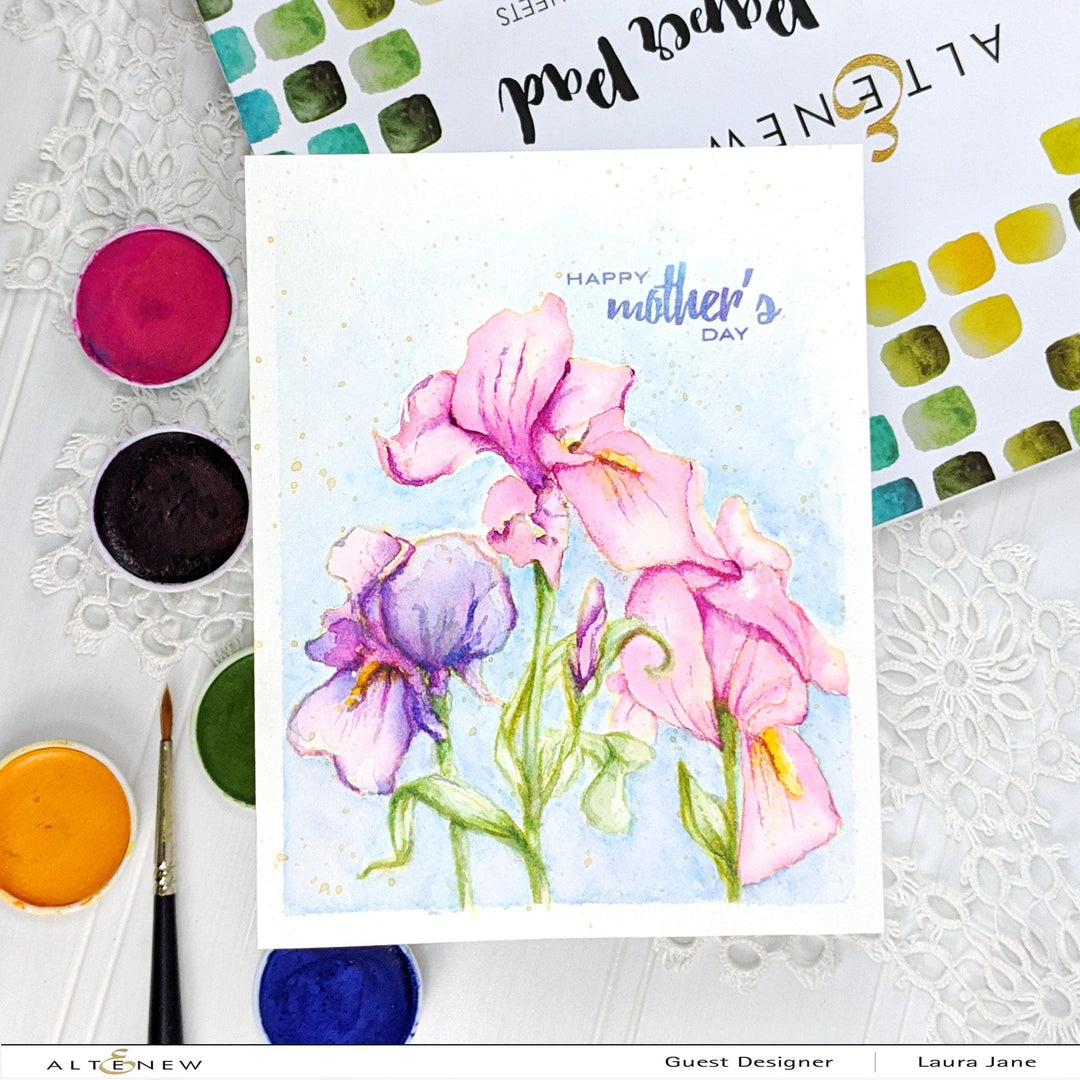 Altenew Class How to: Freehand Watercolor Rose Cluster Wall Art