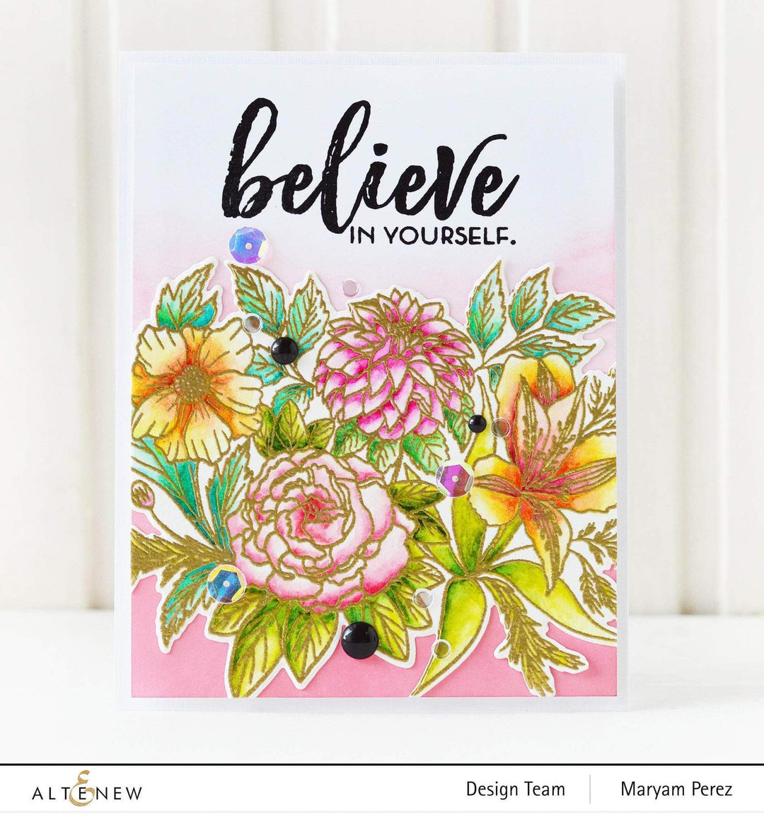 Altenew Creativity Kit Featurette Making Florals Pop Off a Dark Background Class