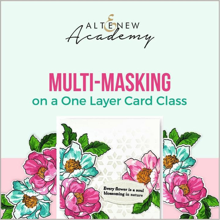 Altenew Creativity Kit Featurette Multi-Masking On A One Layer Card Class