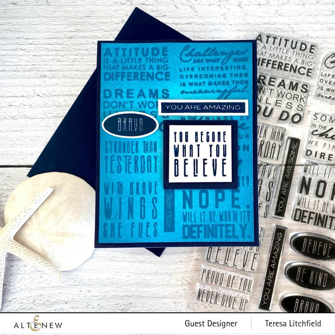 Photocentric Clear Stamps Block Sentiments Stamp Set