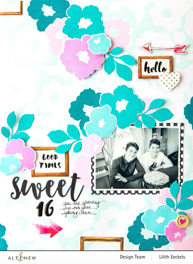Photocentric Clear Stamps Bold Floral Drape Stamp Set