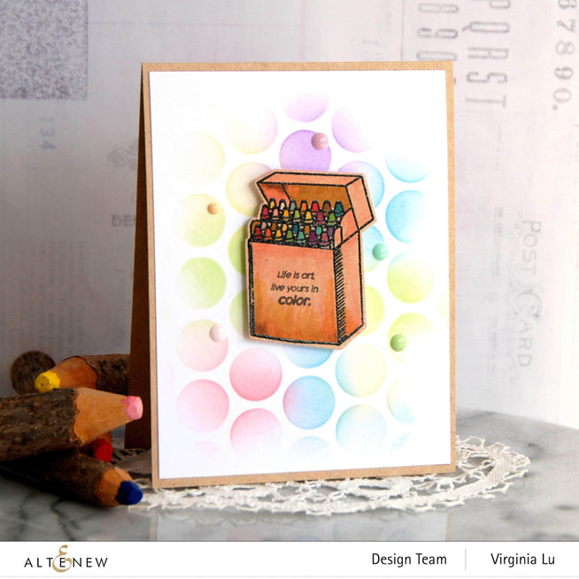 Photocentric Clear Stamps Colorful Crayons Stamp Set