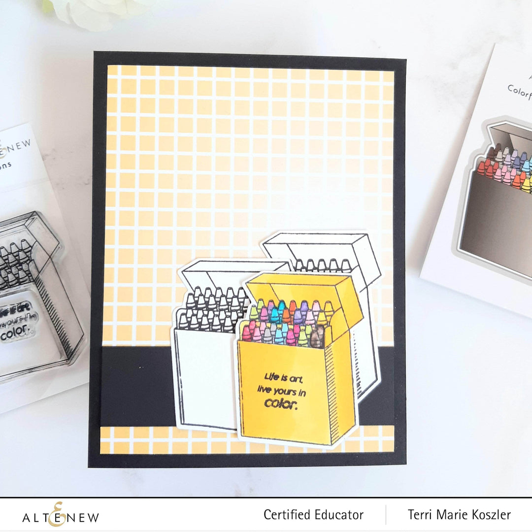Photocentric Clear Stamps Colorful Crayons Stamp Set