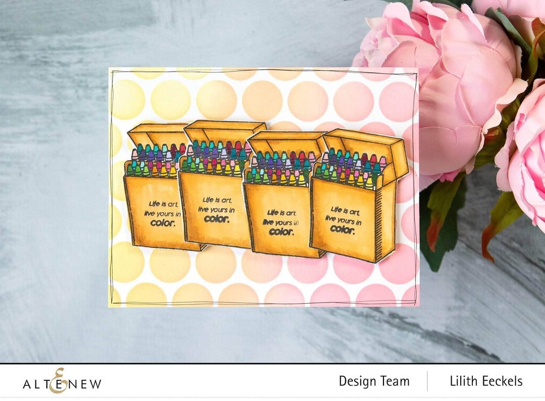 Photocentric Clear Stamps Colorful Crayons Stamp Set