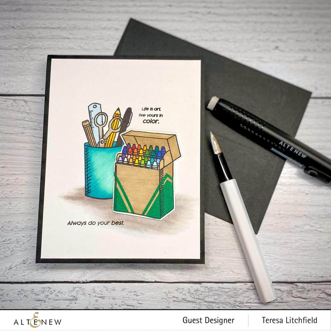 Photocentric Clear Stamps Colorful Crayons Stamp Set