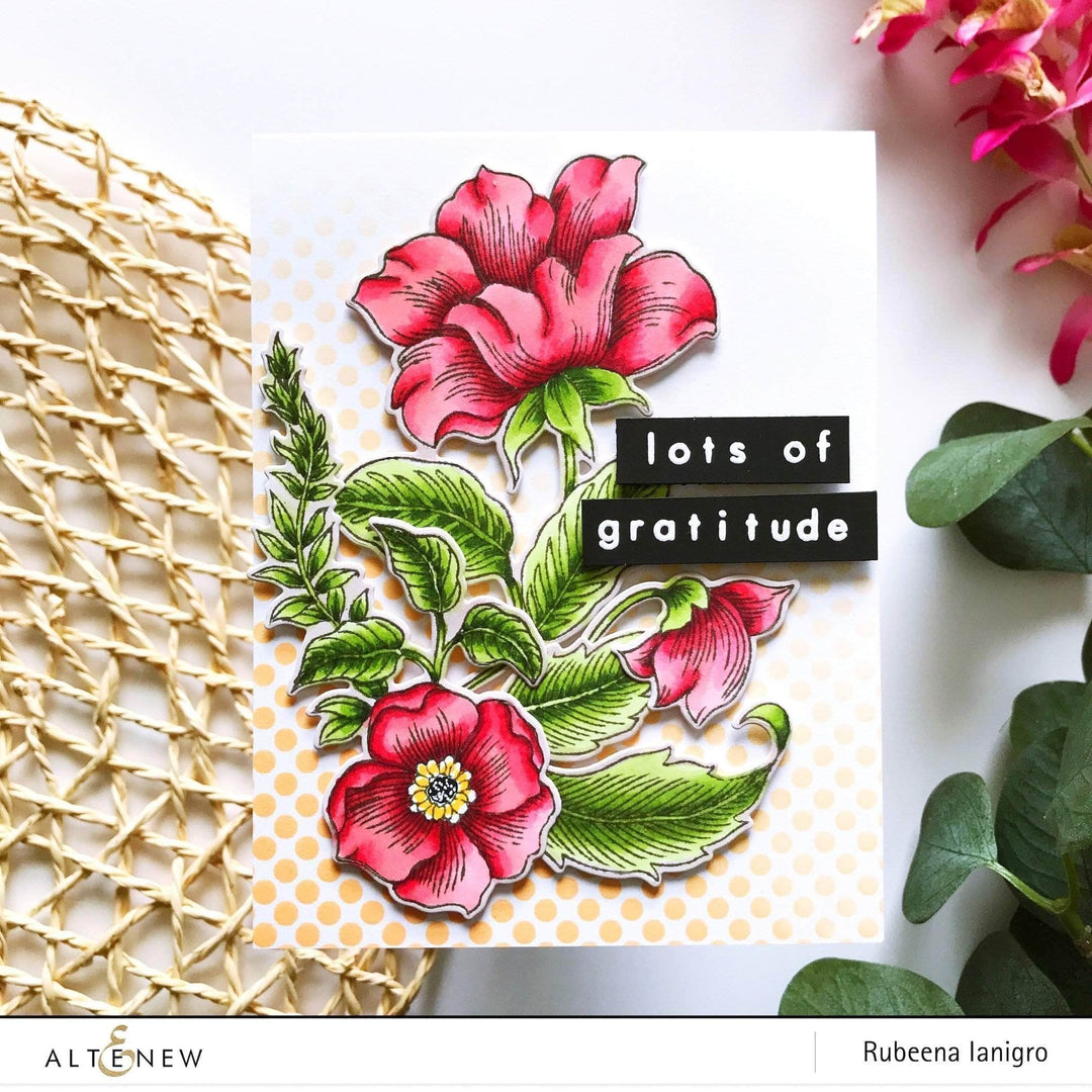 Engraved Flowers Stamp Set