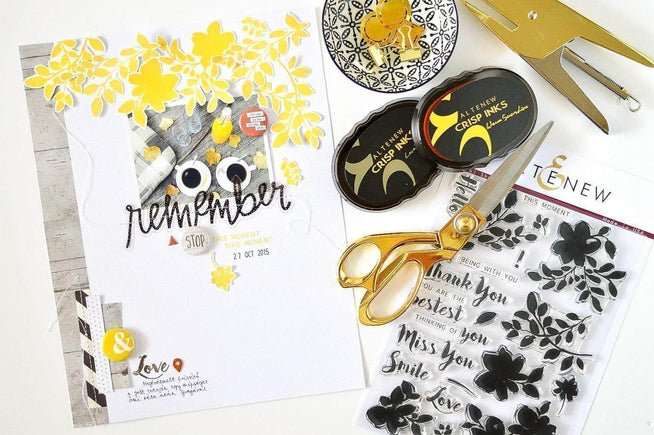 Photocentric Clear Stamps Floral Shadow Stamp Set