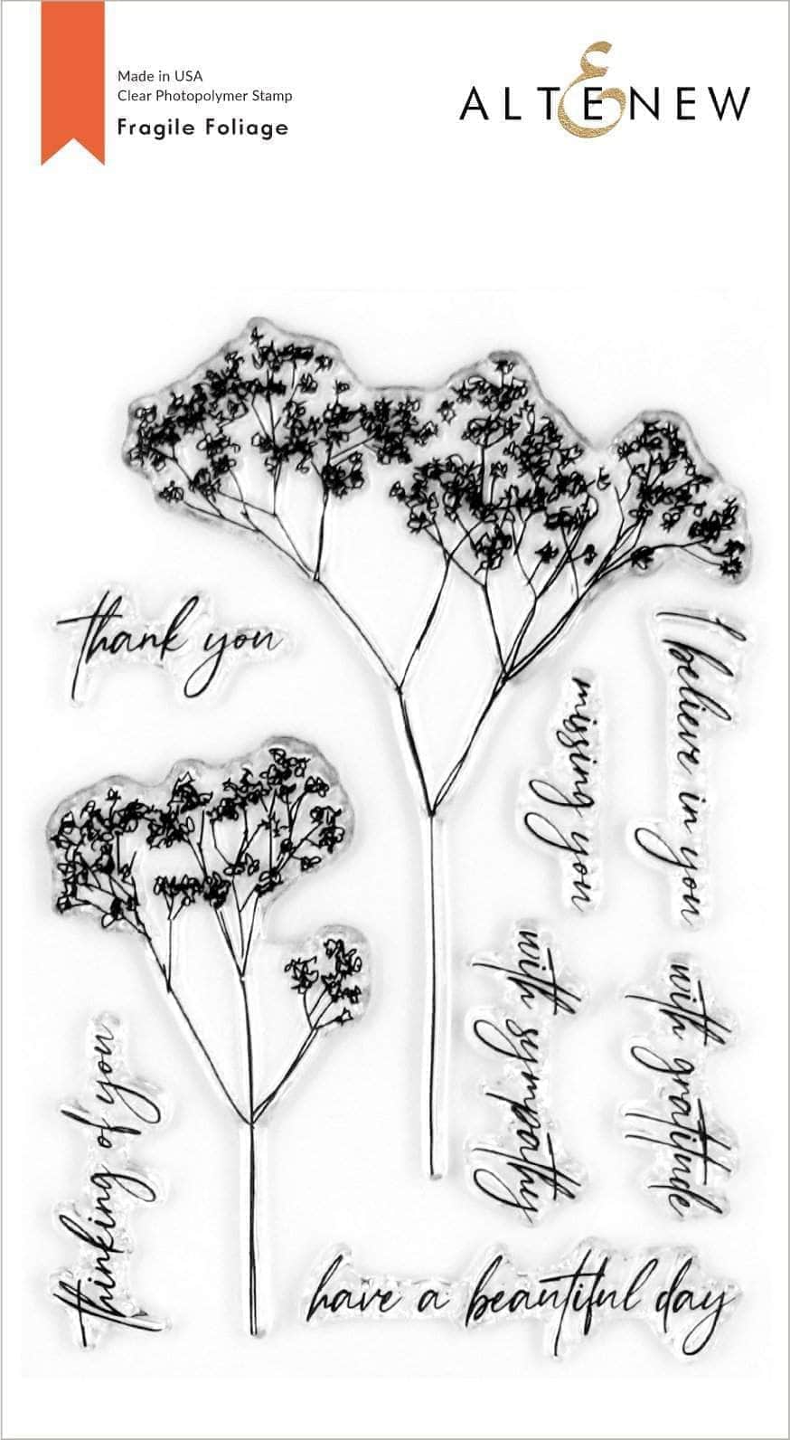 PMA Industries, Inc. Clear Stamps Fragile Foliage Stamp Set