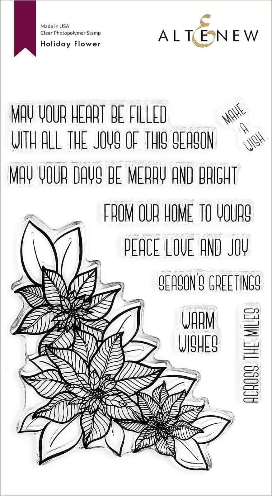 Photocentric Clear Stamps Holiday Flower Stamp Set