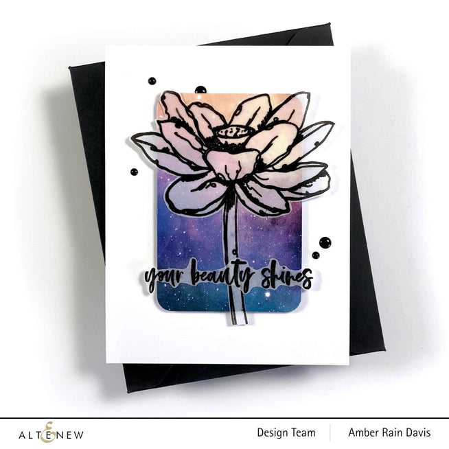 Photocentric Clear Stamps Inked Lotus Stamp Set
