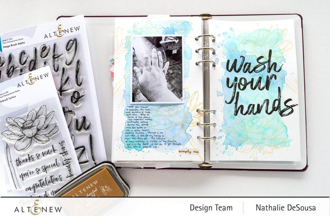 Photocentric Clear Stamps Inked Lotus Stamp Set