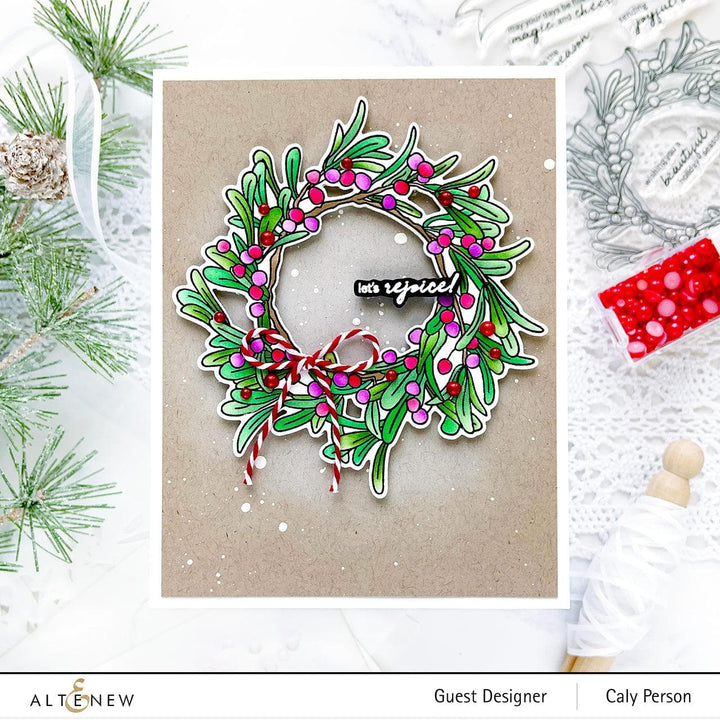 Photocentric Clear Stamps Mistletoe Wreath Stamp Set