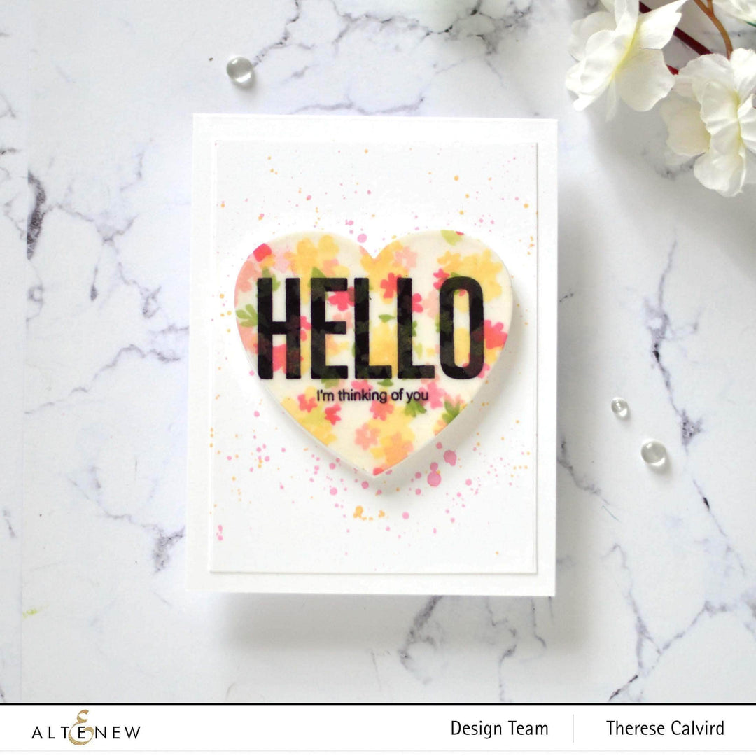 Photocentric Clear Stamps Modern Hello Stamp Set