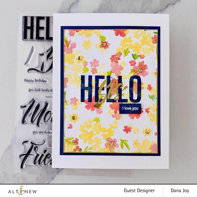Photocentric Clear Stamps Modern Hello Stamp Set
