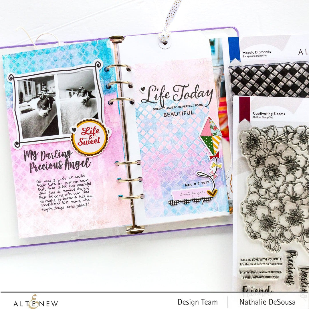Photocentric Clear Stamps Mosaic Diamonds Stamp Set
