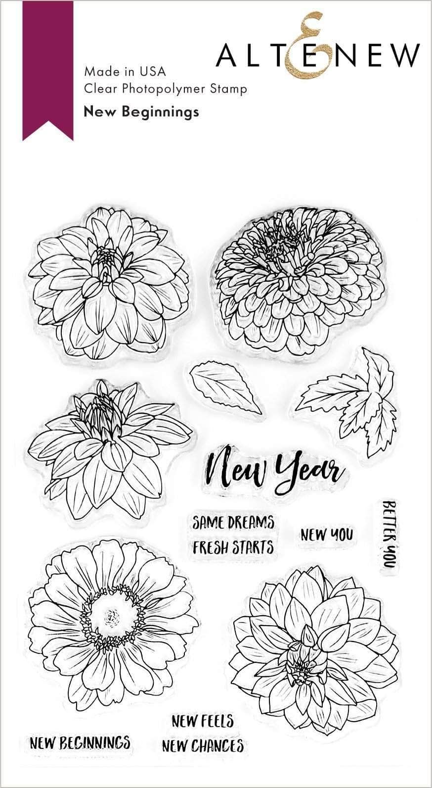 Photocentric Clear Stamps New Beginnings Stamp Set