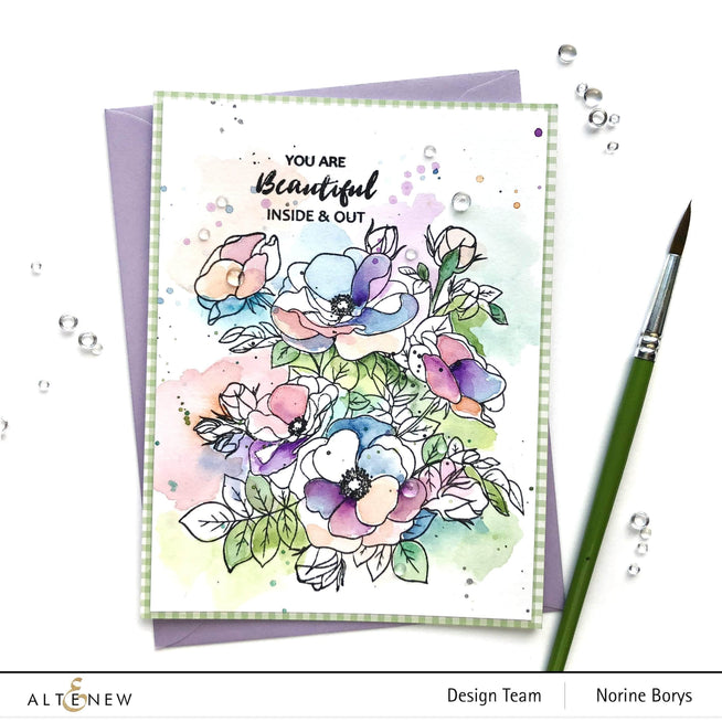 Photocentric Clear Stamps Paint-A-Flower: Anemone Outline Stamp Set