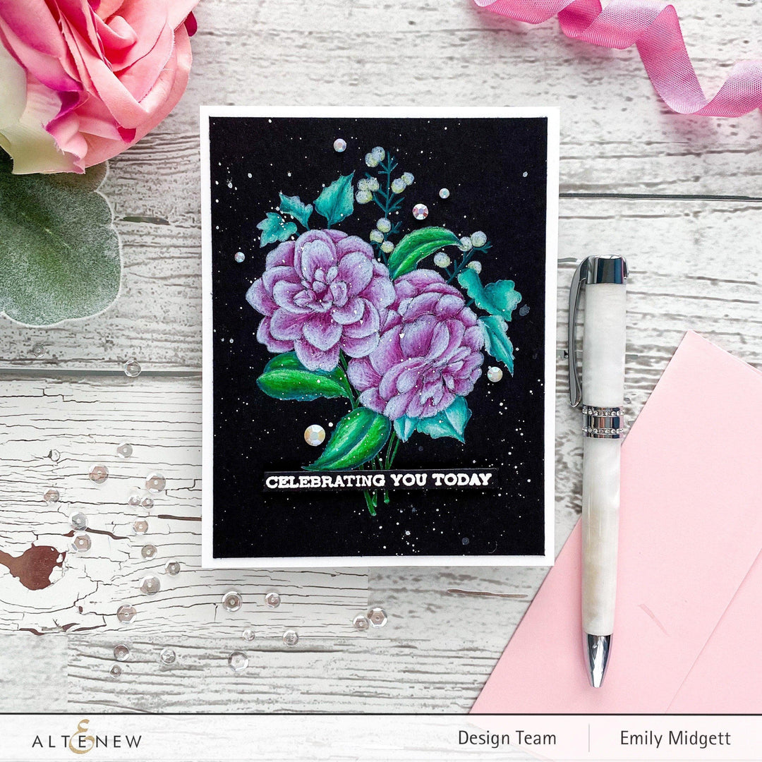 Photocentric Clear Stamps Paint-A-Flower: Camellia Outline Stamp Set