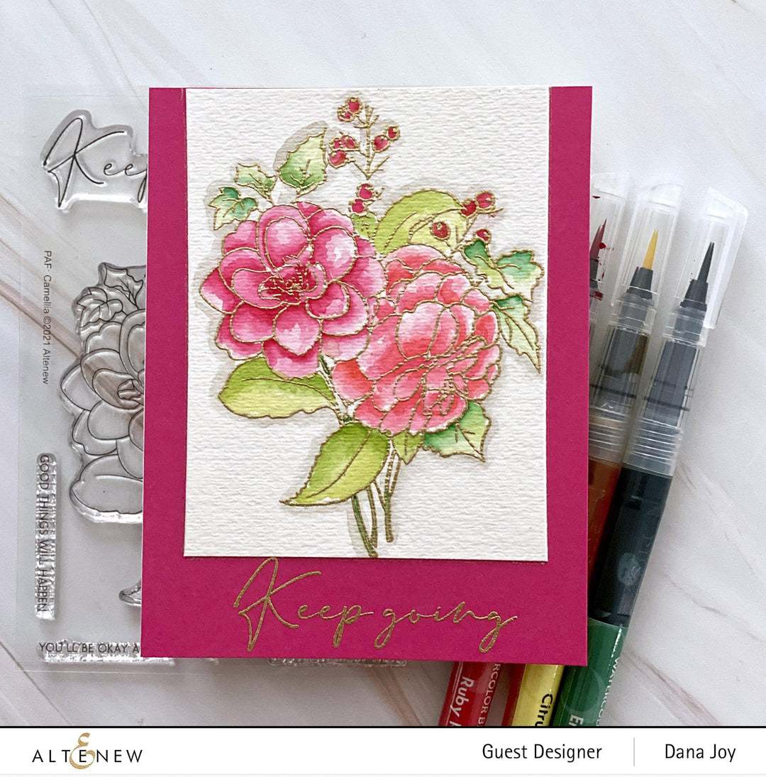 Photocentric Clear Stamps Paint-A-Flower: Camellia Outline Stamp Set