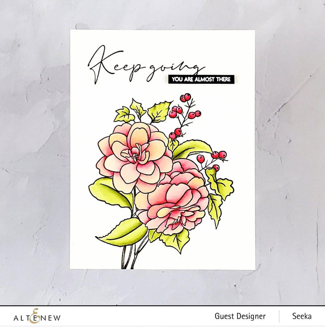 Photocentric Clear Stamps Paint-A-Flower: Camellia Outline Stamp Set