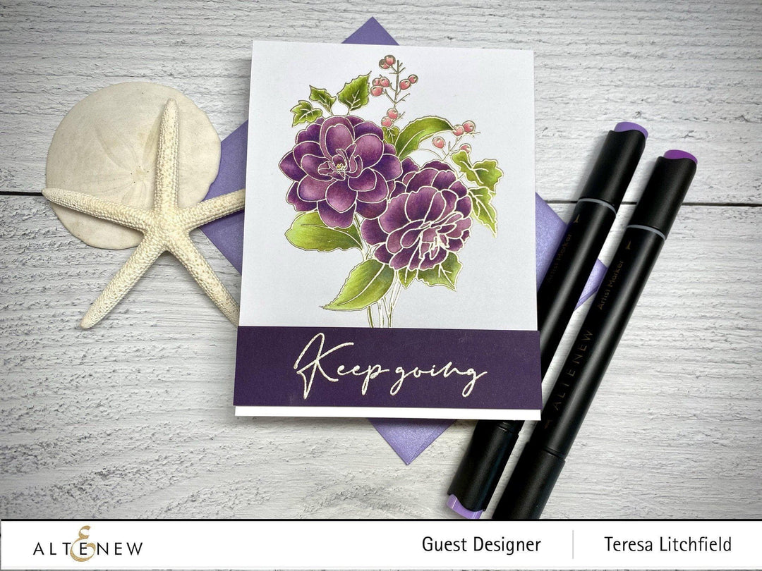 Photocentric Clear Stamps Paint-A-Flower: Camellia Outline Stamp Set