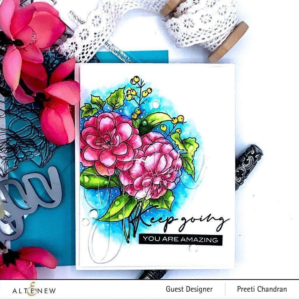Photocentric Clear Stamps Paint-A-Flower: Camellia Outline Stamp Set