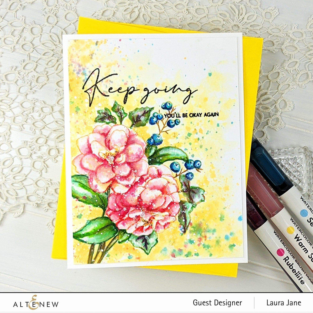 Photocentric Clear Stamps Paint-A-Flower: Camellia Outline Stamp Set