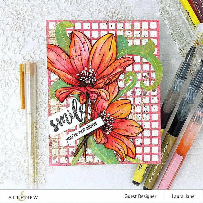 Photocentric Clear Stamps Paint-A-Flower: Dahlia Bright Eyes Outline Stamp Set