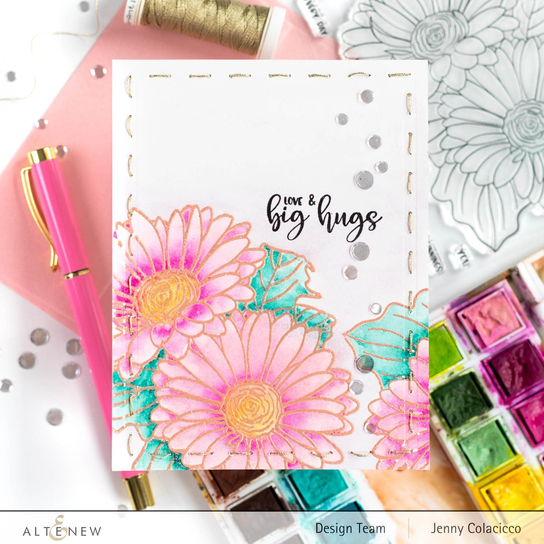 Photocentric Clear Stamps Paint-A-Flower: Gerbera Revolution Outline Stamp Set