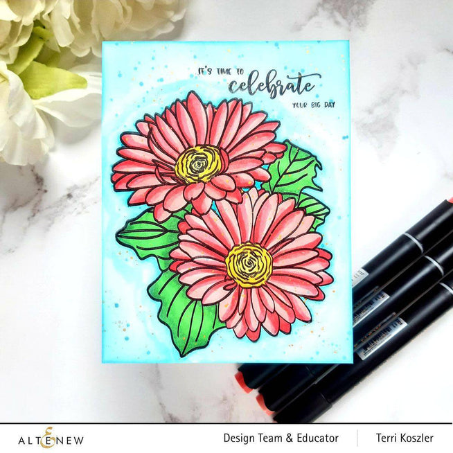 Photocentric Clear Stamps Paint-A-Flower: Gerbera Revolution Outline Stamp Set