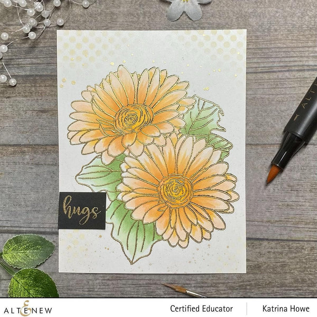 Photocentric Clear Stamps Paint-A-Flower: Gerbera Revolution Outline Stamp Set